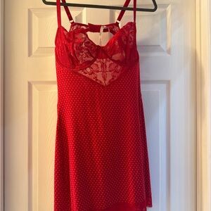 Victoria's Secret Red Lace Chemise